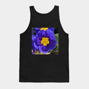 Bright Blue and Yellow Flowers Tank Top